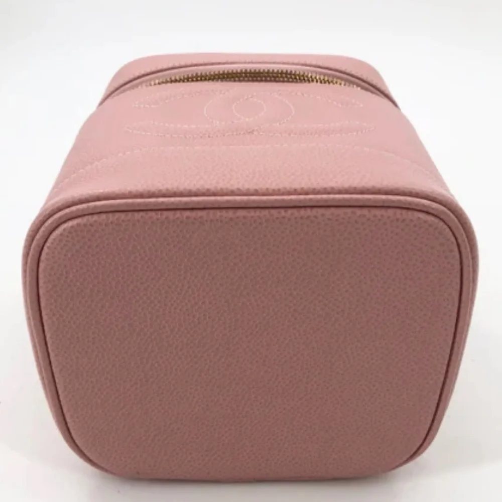 CHANEL Jumbo CC Vanity Purse Sakura Pink Caviar Bag Top Handle Karl Lagerfeld - Picture 4 of 11